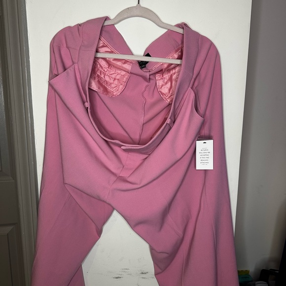ELOQUII STRAIGHT LEG ANKLE PANT PINK - Picture 7 of 7